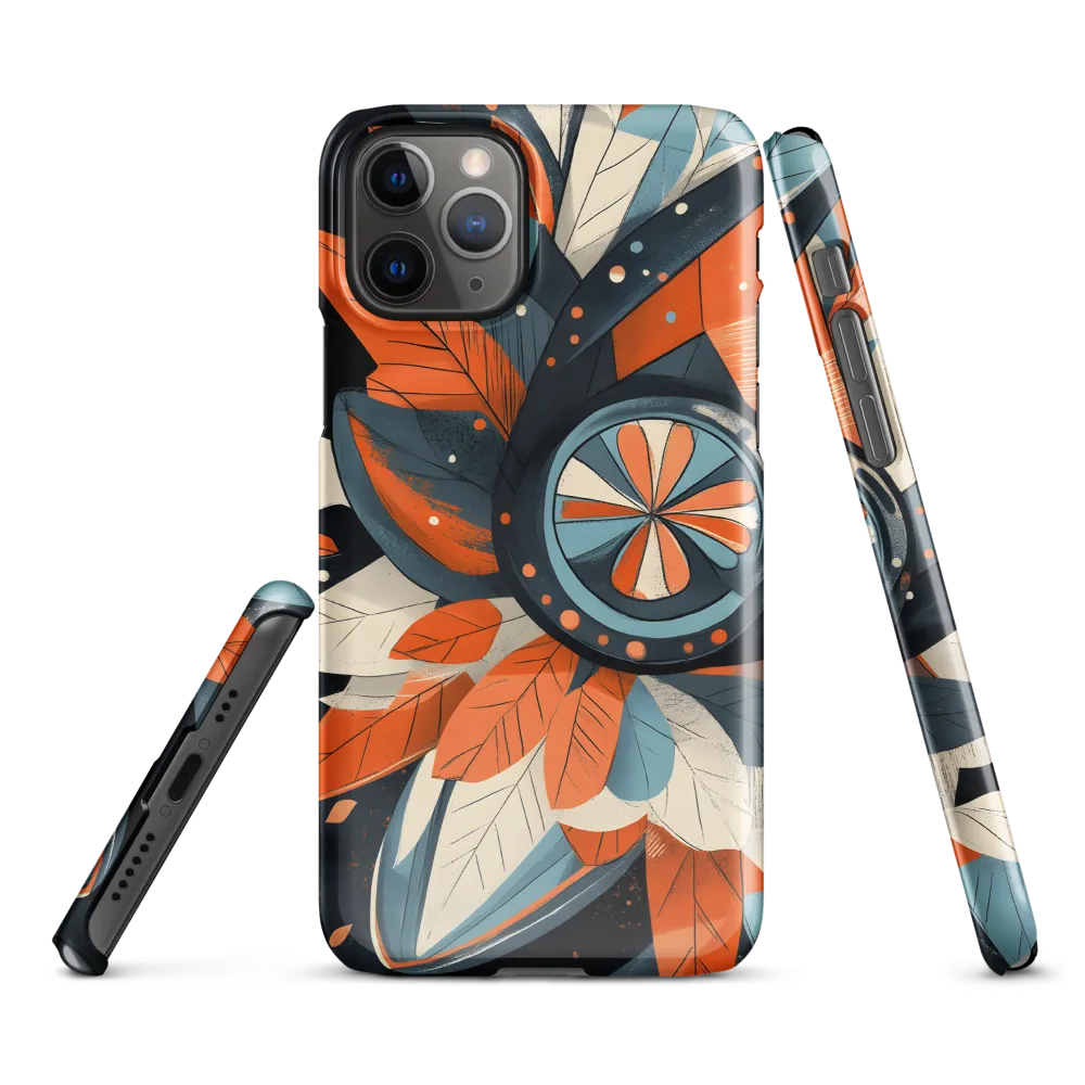 Floral Symphony in Orange and Teal