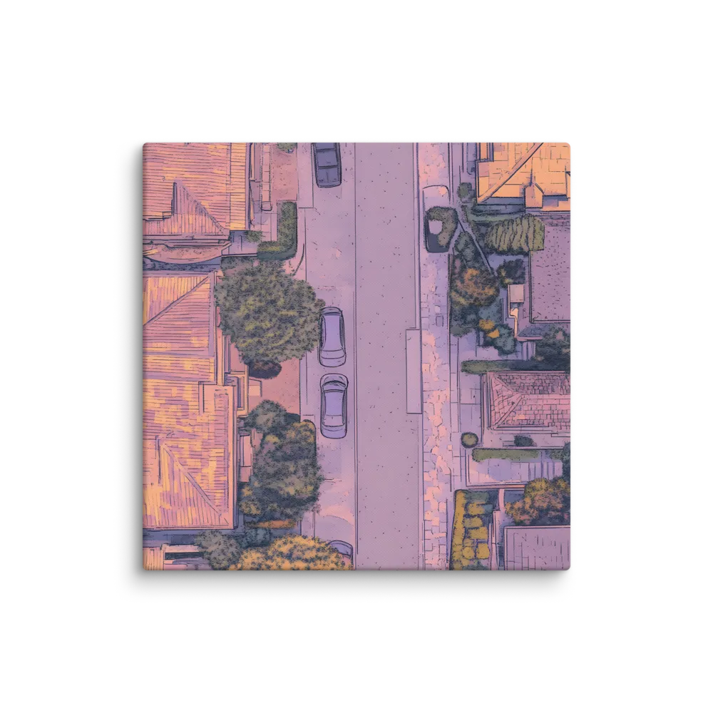 Aerial Serenity: Suburban Oasis | Canvas | 26″×26″