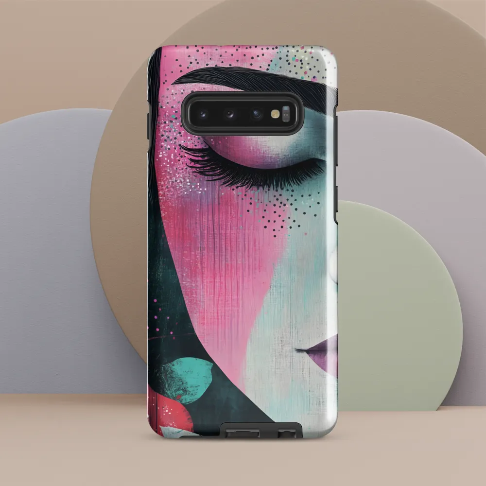 Serenity in Color: A Modern Portrait | Phone Case |  S10 Plus | Tough Case | Glossy