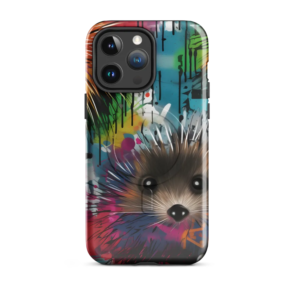 Whimsical Hedgehogs in a Kaleidoscopic Wonderland | Phone Case |  14 Pro Max | MagSafe® Tough Case | Glossy