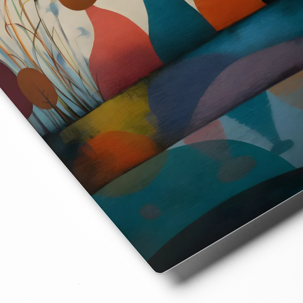 Feline Serenity at Sunset 
 Metal Print | 8″x 10″