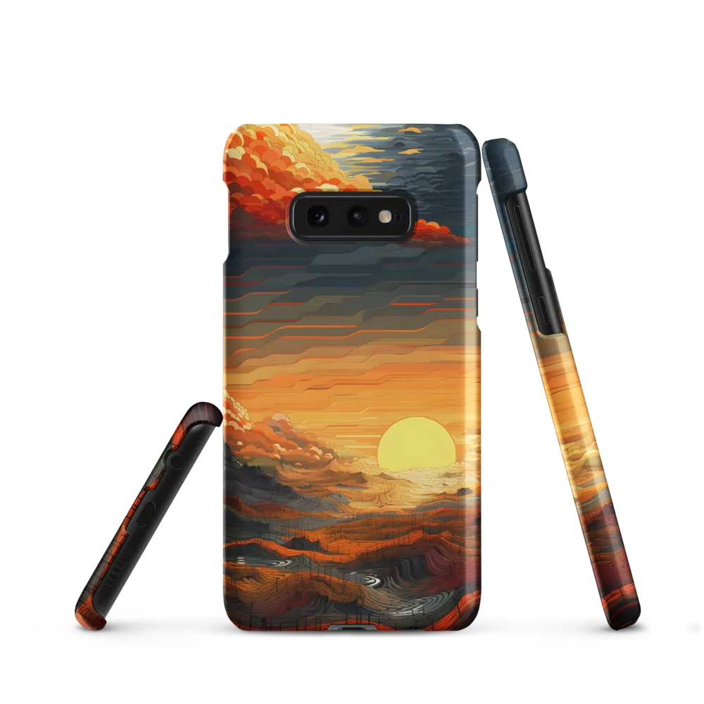 Ethereal Sunset: A Serene Landscape in Flowing Forms