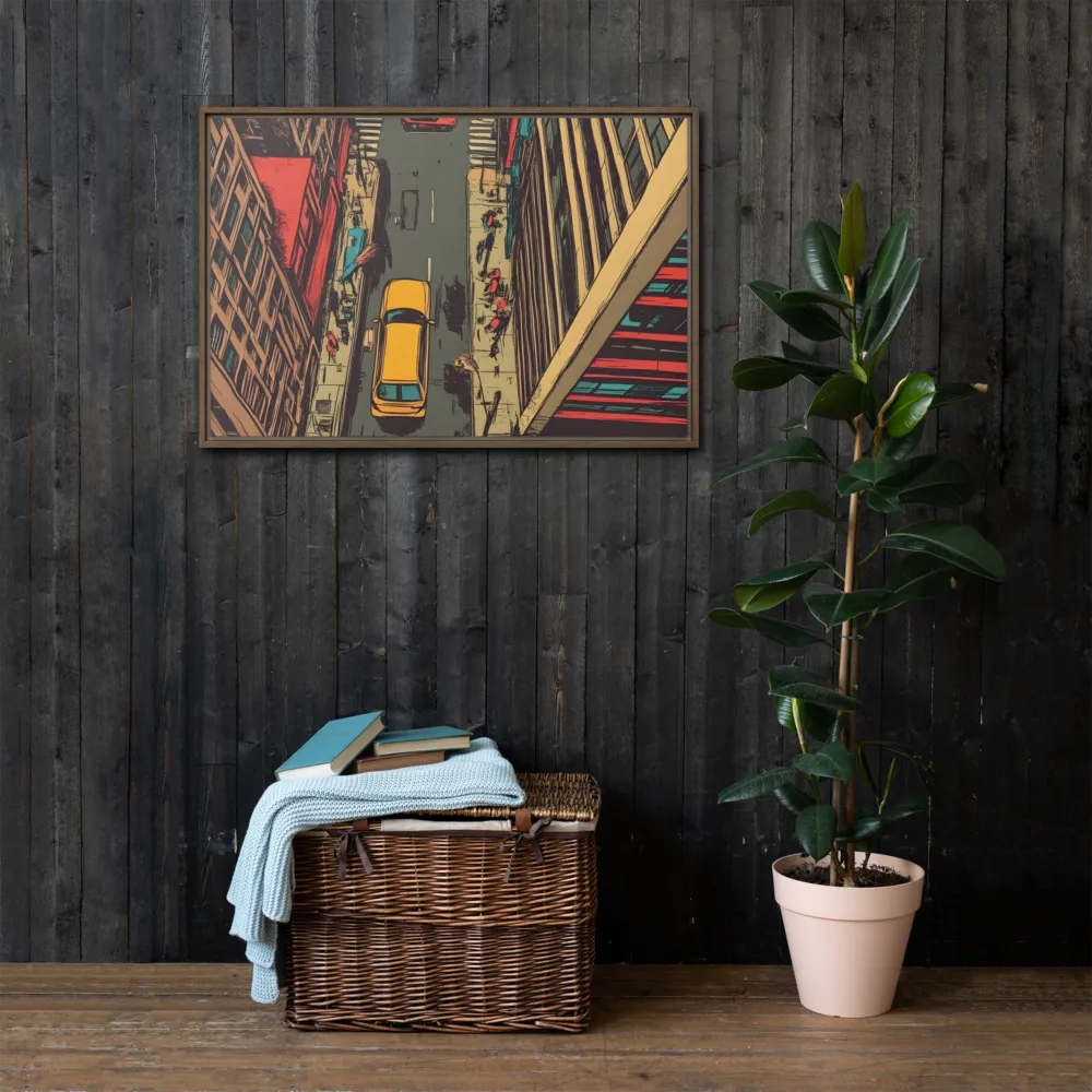 Urban Symphony | Canvas with Brown Frame | 24″×36″