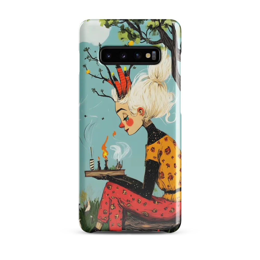 Whimsical Nature Girl | Phone Case |  S10 Plus | Snap Case | Glossy