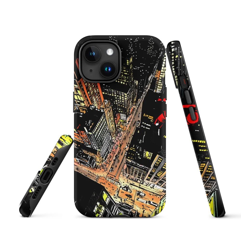 Urban Nightscape: A Bird's-eye View