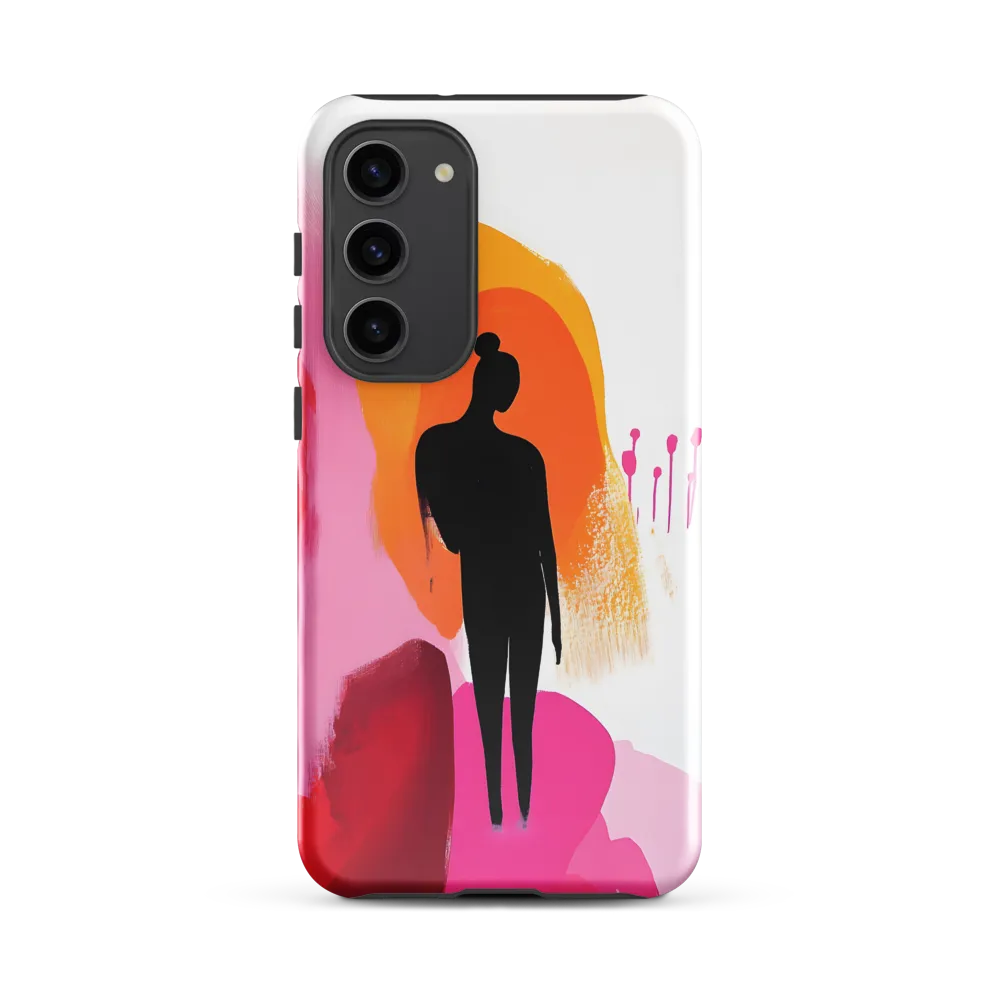 Silhouette in Colorful Abstraction