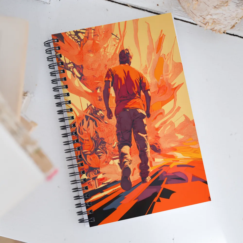 Into the Flames of Motion | Spiral Notebook