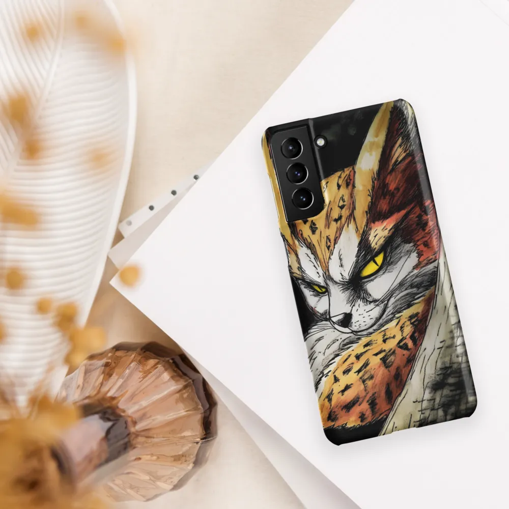 Fierce Gaze of the Wild Cat | Phone Case |  S21 Plus | Snap Case | Matte