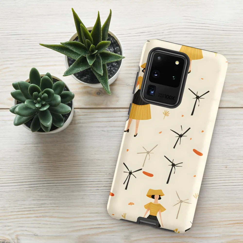 Whimsical Patterns of Nature and Femininity | Phone Case |  S20 Ultra | Tough Case | Matte