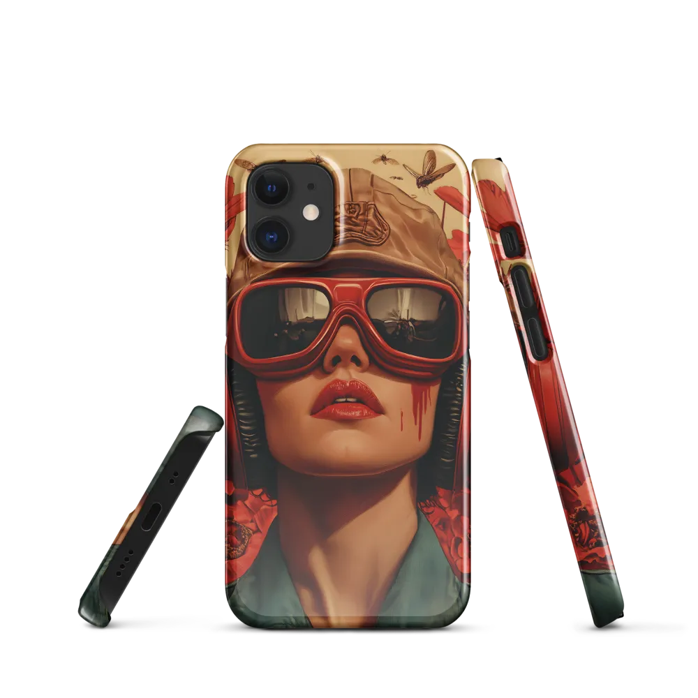 Defiant Portrait in a Floral Realm | Phone Case |  12 Mini | Snap Case | Glossy