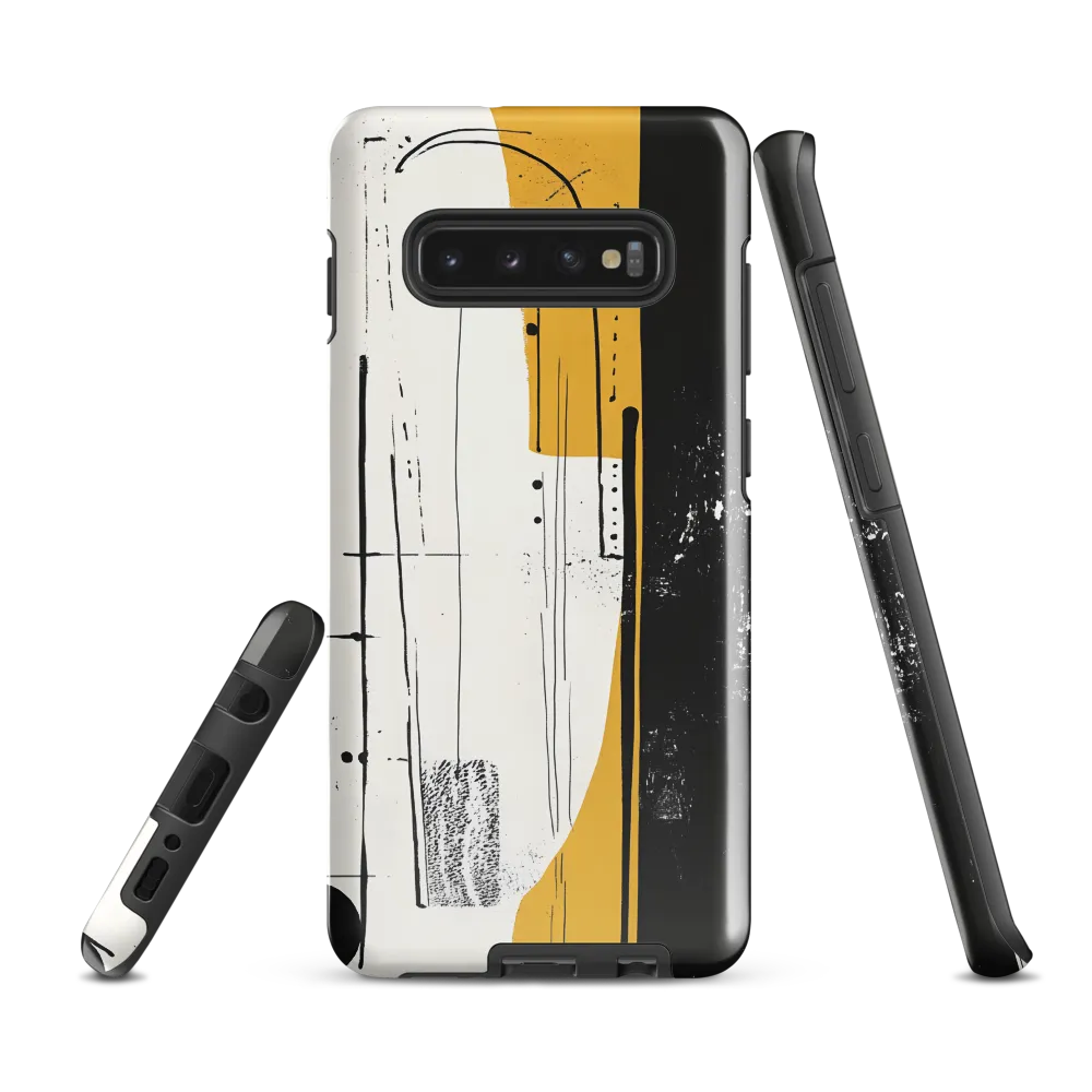 Geometric Harmony in Monochrome | Phone Case |  S10 Plus | Tough Case | Glossy