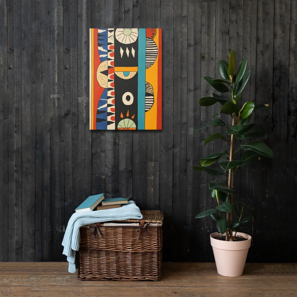 Playful Geometry: A Modern Abstract Exploration | Thin Canvas | 20″×28″