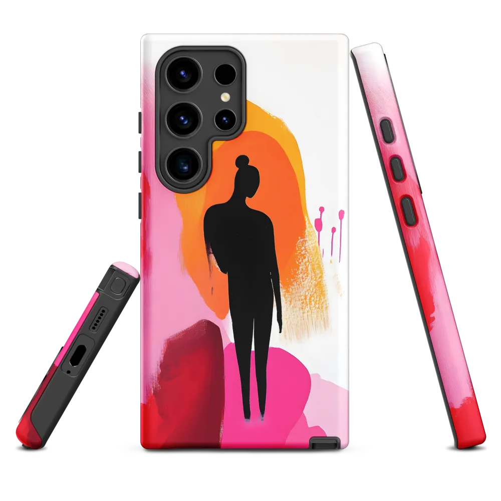 Silhouette in Colorful Abstraction