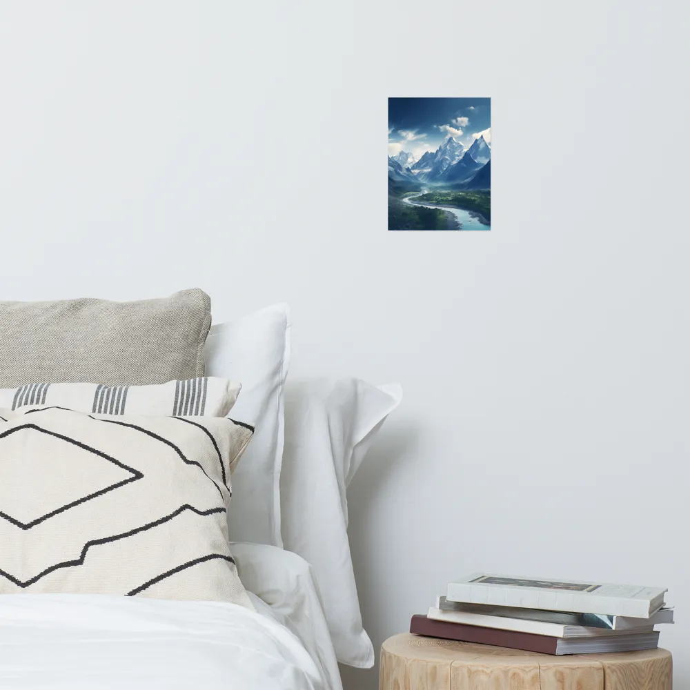 Majestic Serenity: A Landscape of Mountains and Rivers | Poster | 8″×10″