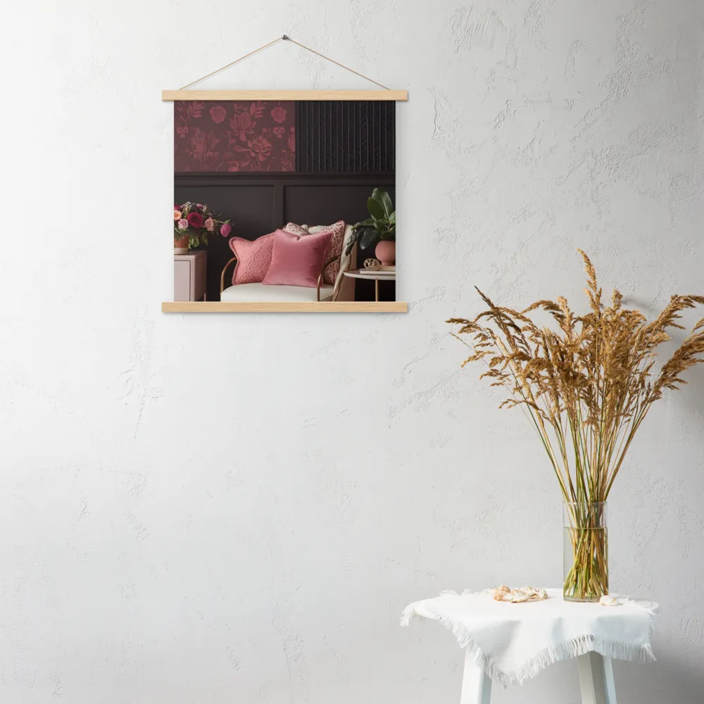 Elegance in Contrast: A Modern Interior Design | Poster With Oak Wood Hanger | 18″×18″