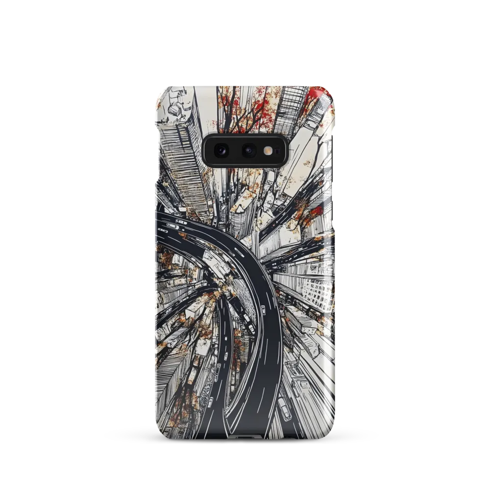 Urban Symphony: Aerial View of Life | Phone Case |  S10e | Snap Case | Glossy