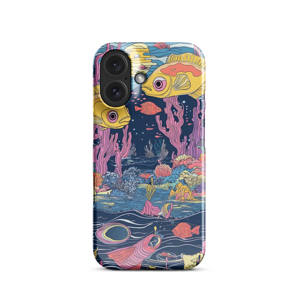 Underwater Dreamscape: A Playful Encounter | Phone Case |  16 | Snap Case | Glossy