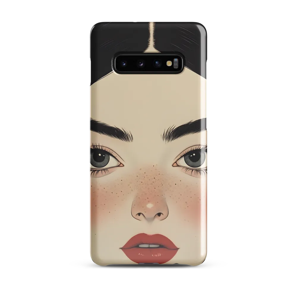 Serenity Captured: A Modern Portrait | Phone Case |  S10 Plus | Snap Case | Glossy