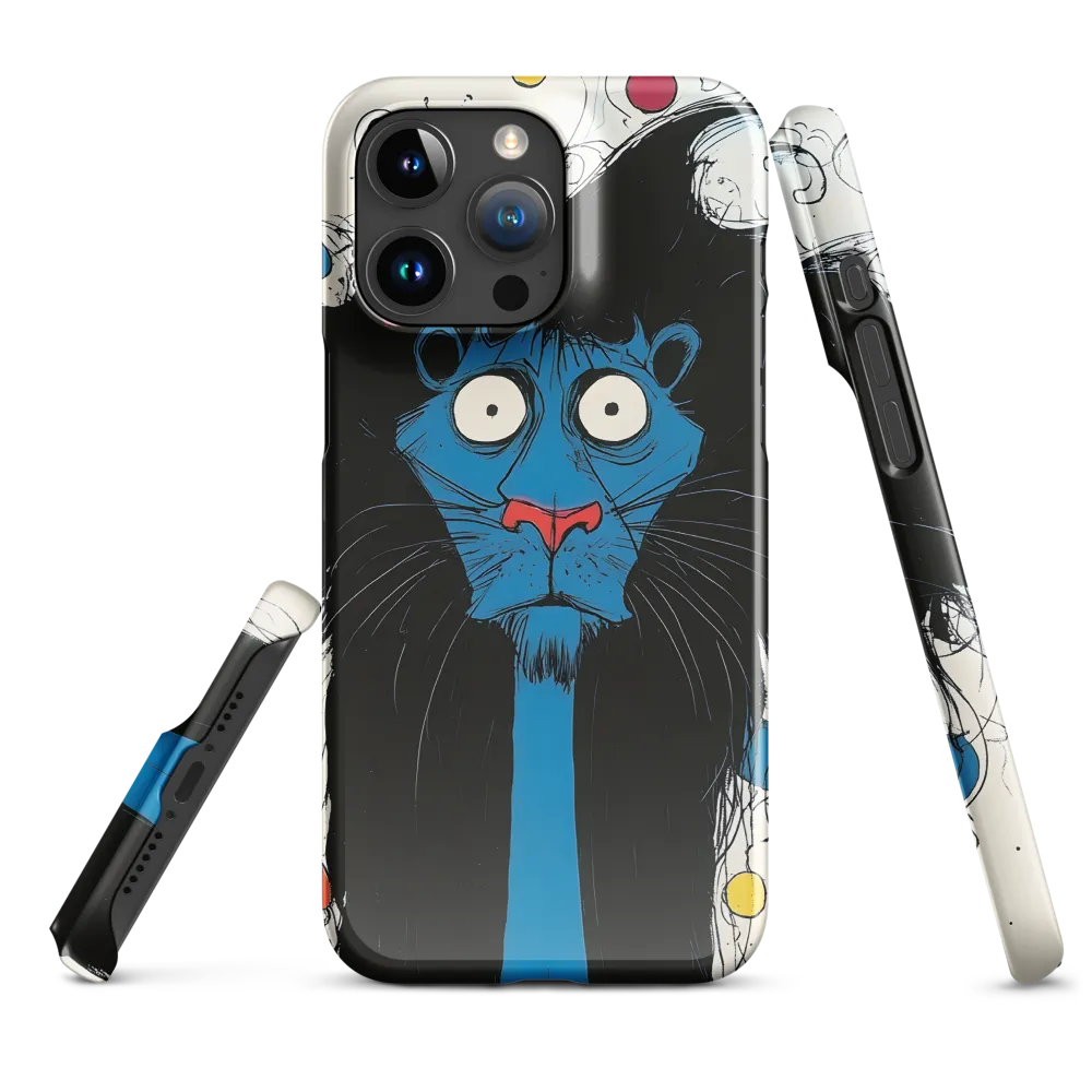 Whimsical Blue Lion