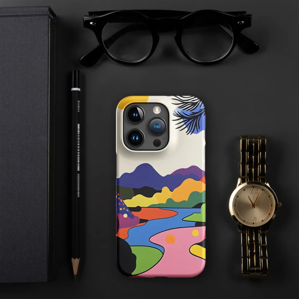 Whimsical Landscape in Color | Phone Case |  15 Pro | Snap Case | Matte