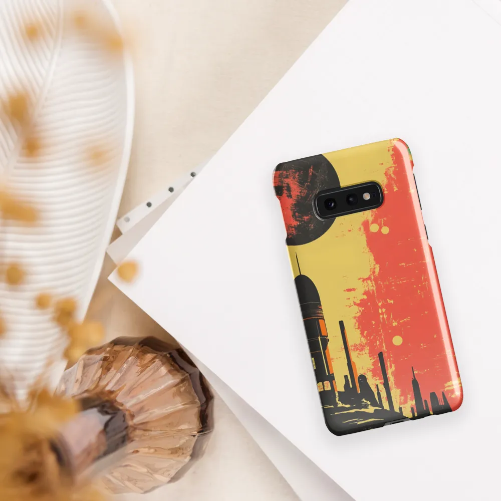 Journey to the Stars: A Retro-Futuristic Landscape | Phone Case |  S10e | Snap Case | Glossy