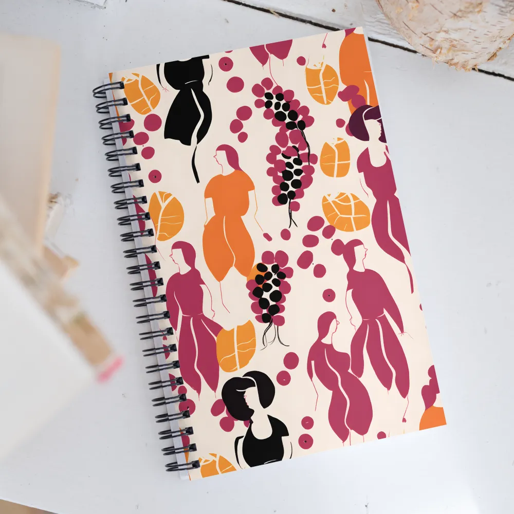 Fashion and Flora: An Abstract Dance | Spiral Notebook