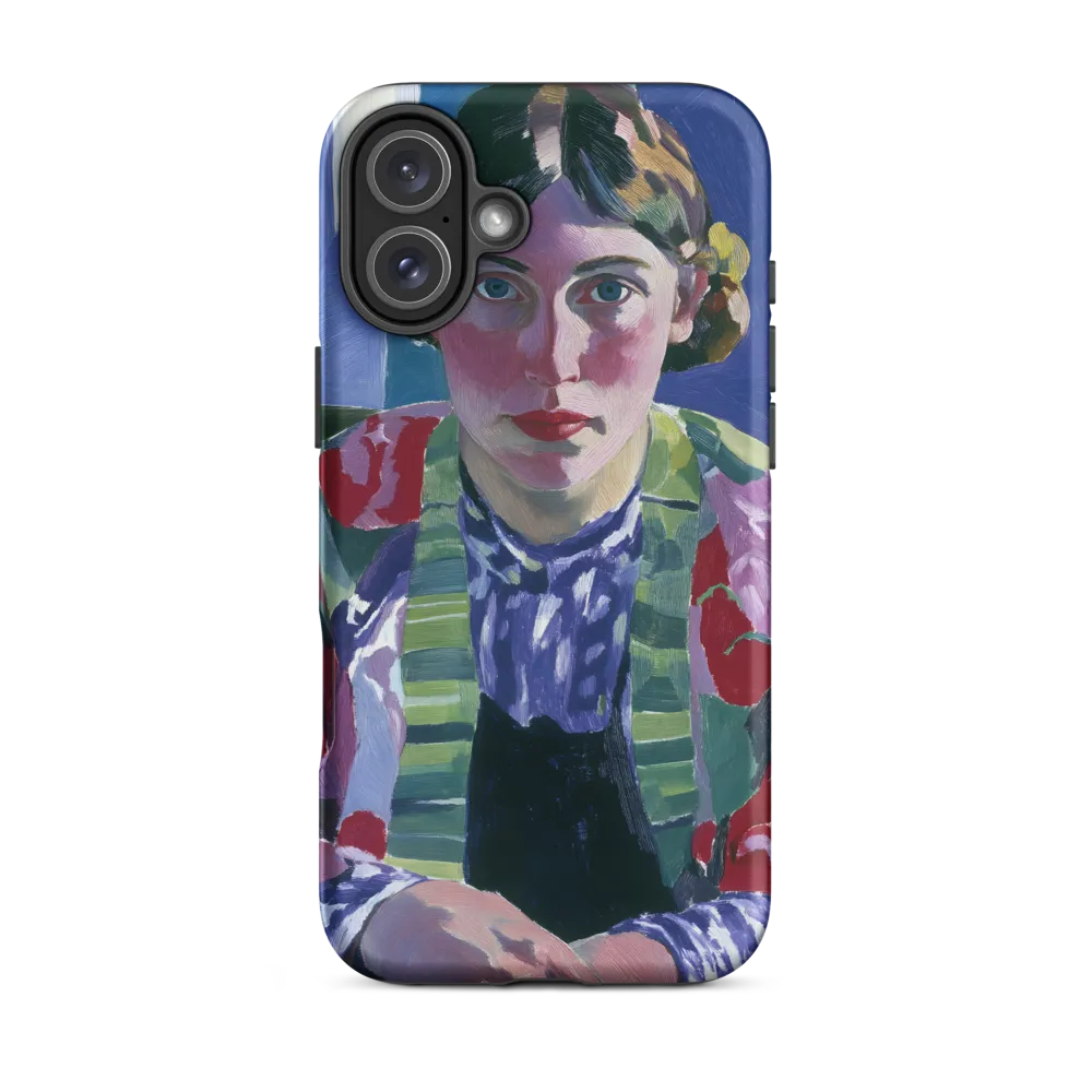 Vibrant Gaze: A Modernist Portrait