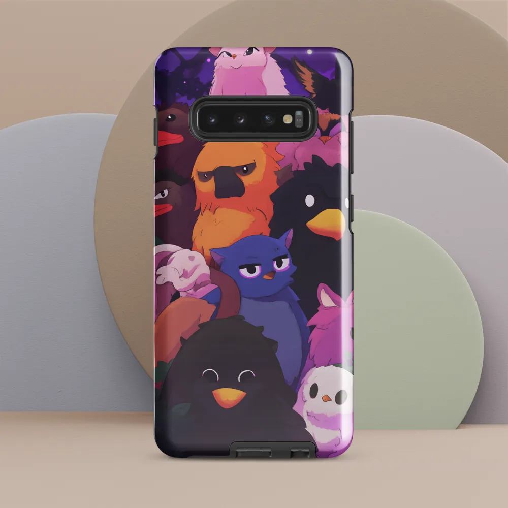 Whimsical Avian Gathering | Phone Case |  S10 Plus | Tough Case | Glossy