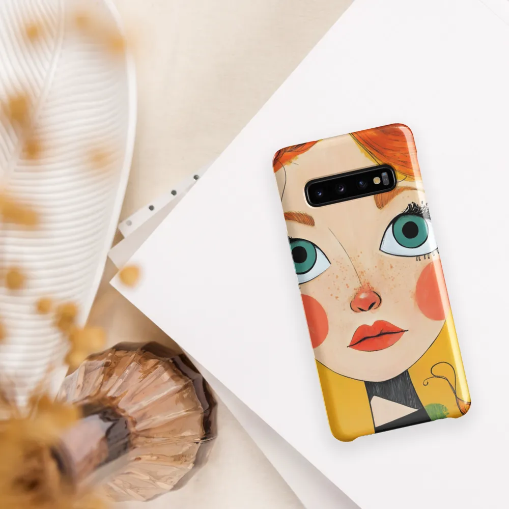 Whimsical Portrait of a Girl | Phone Case |  S10 | Snap Case | Glossy