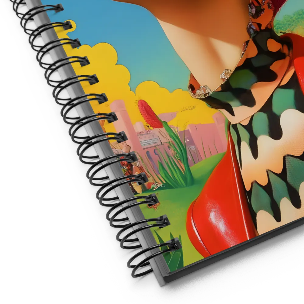 Whimsical Fantasy: A Surreal Portrait | Spiral Notebook