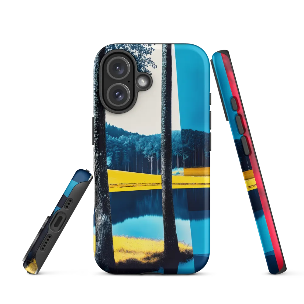 Tranquil Fusion of Nature and Geometry | Phone Case |  16 | Tough Case | Matte