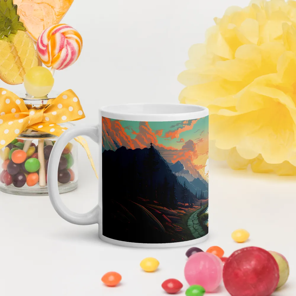 Tranquil Sunset Over the Majestic Mountains | Mugs | Multiple Sizes & Colors