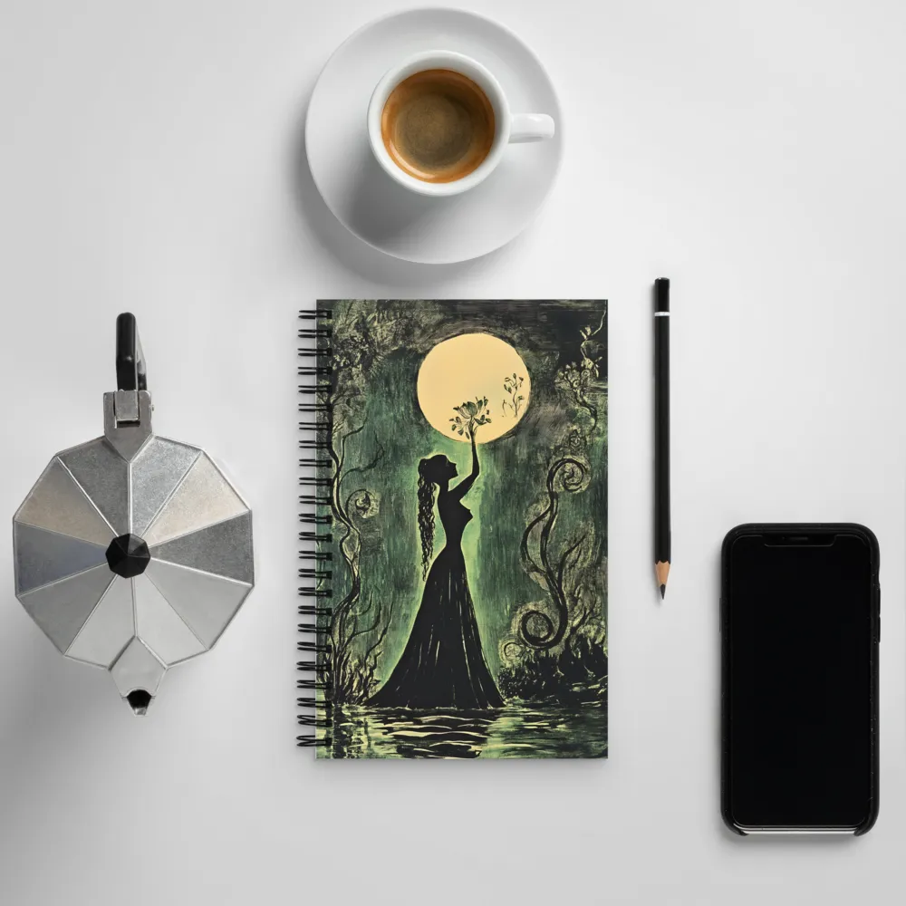 Moonlit Offering | Spiral Notebook