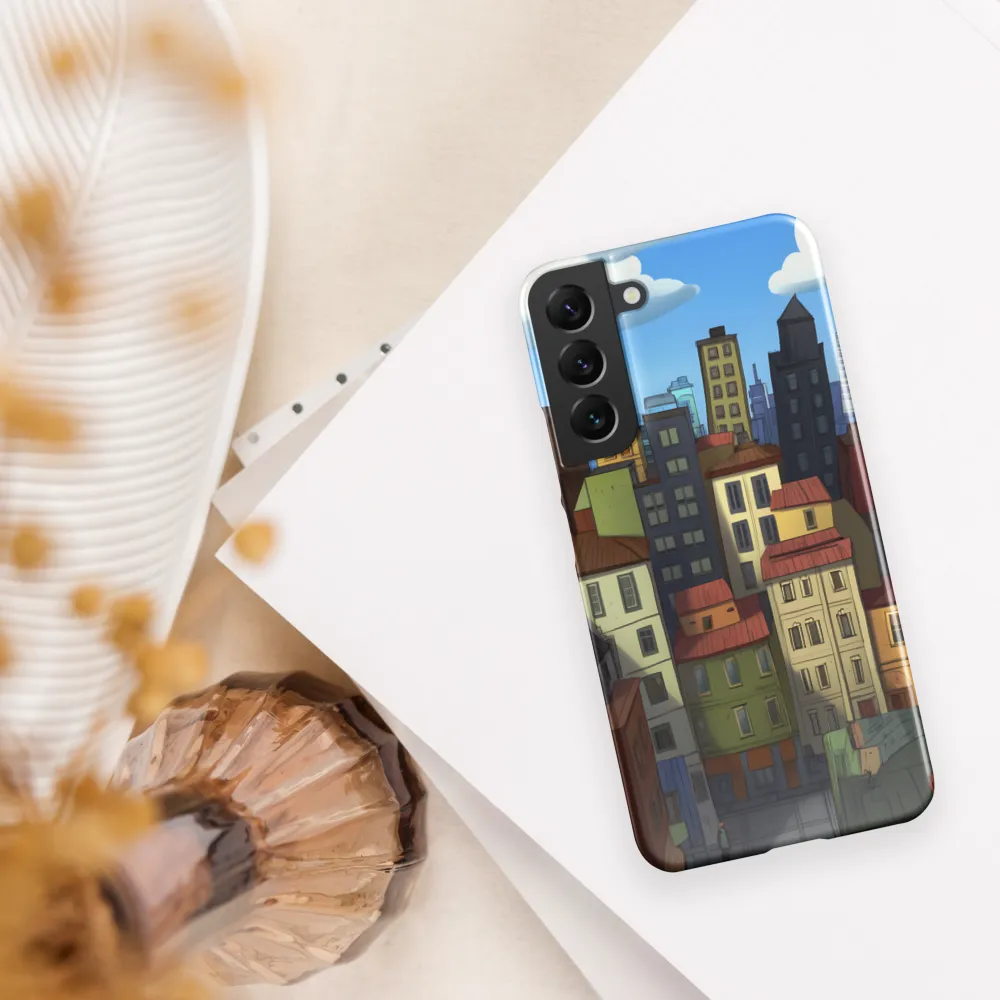 Urban Symphony: A Colorful Cityscape | Phone Case |  S22 Plus | Snap Case | Glossy