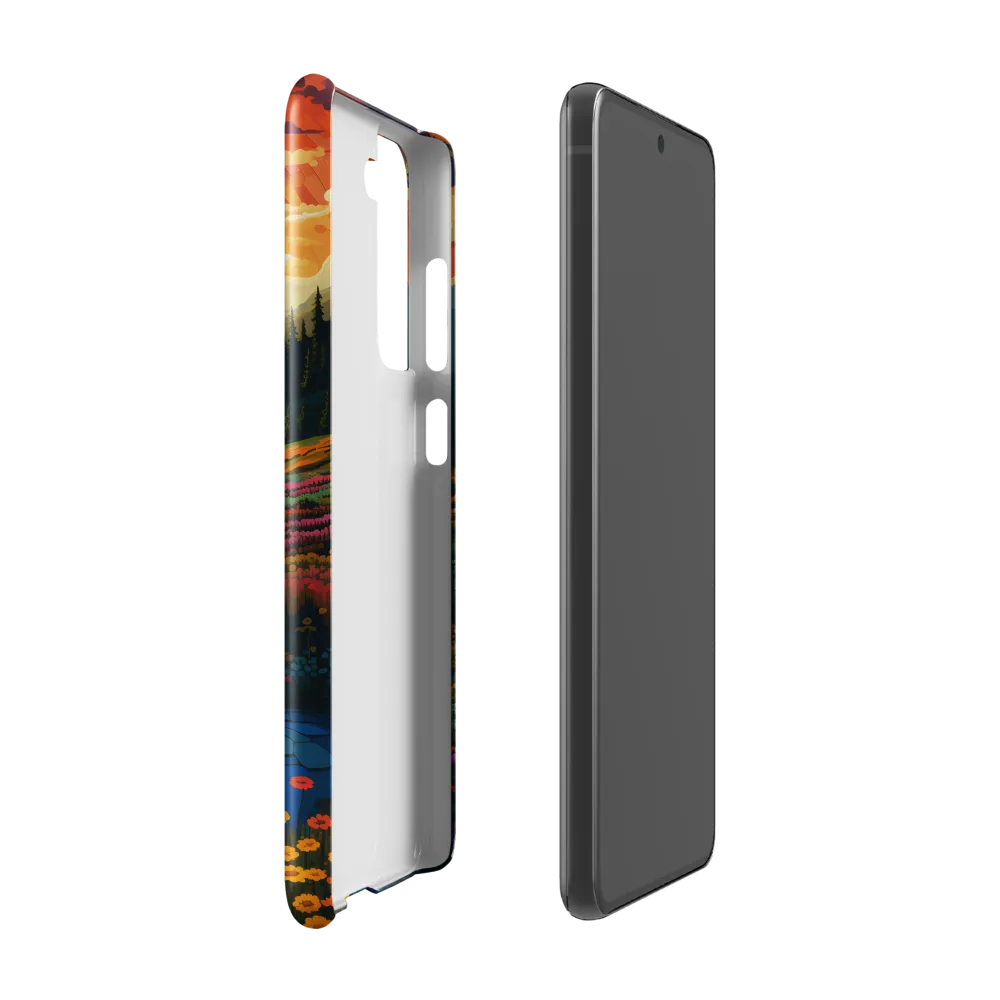 Serenity in Sunset: A Winding River's Embrace | Phone Case |  S21 FE | Snap Case | Glossy
