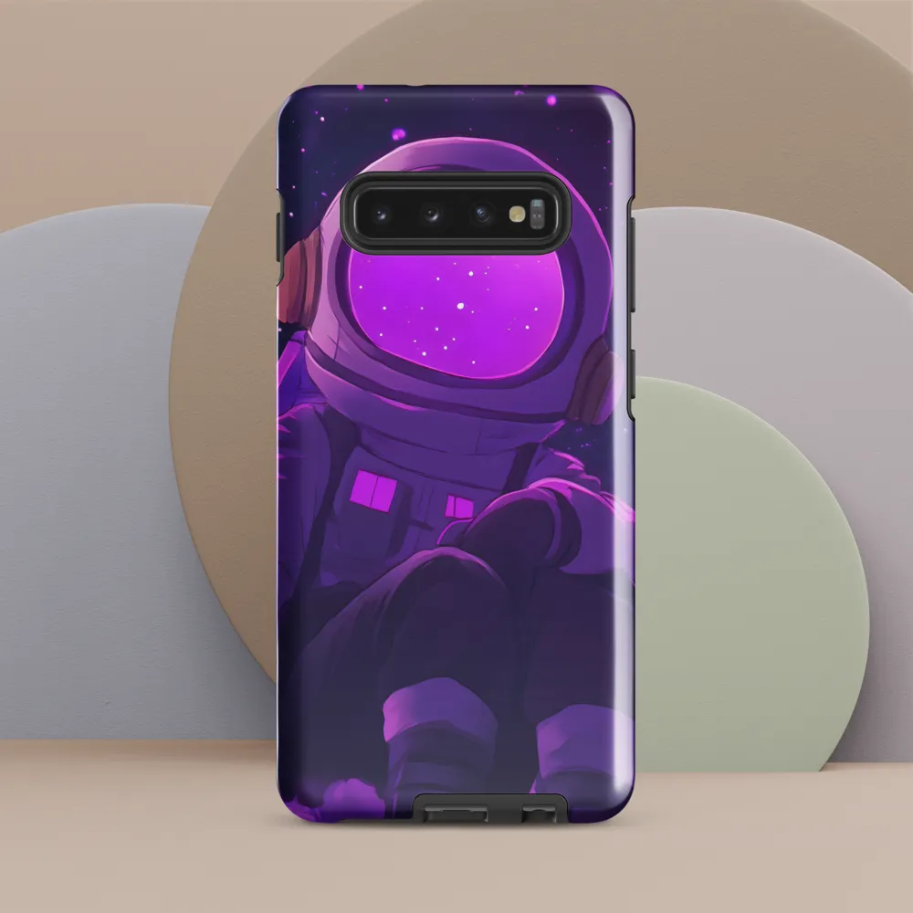 Contemplation in Cosmic Dreams | Phone Case |  S10 Plus | Tough Case | Glossy