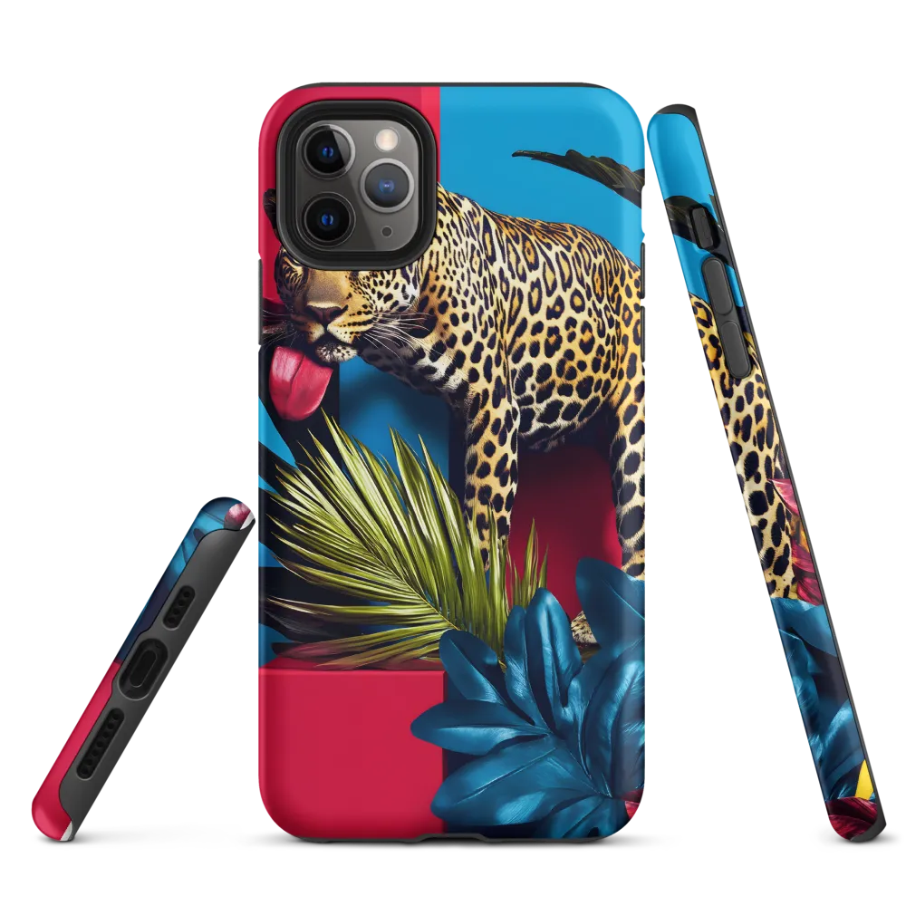 Playful Leopard in Vibrant Paradise