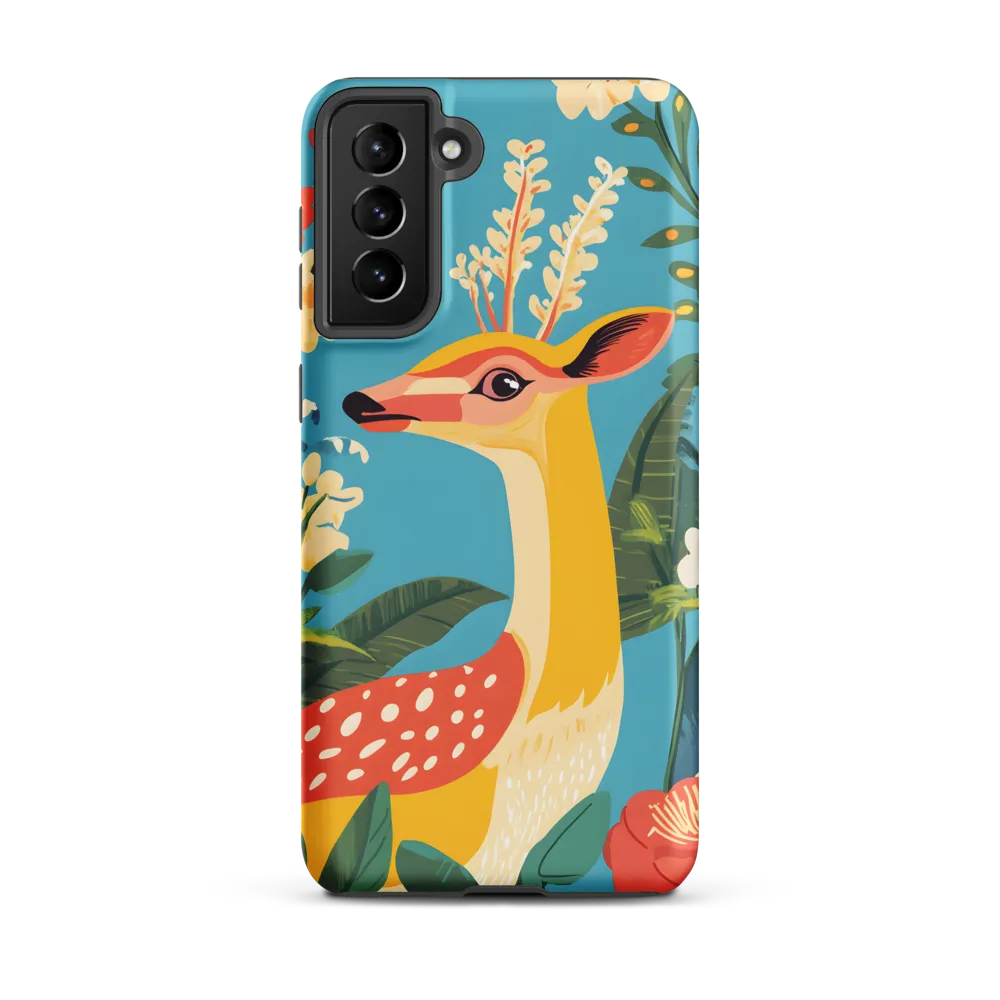 Serene Majesty: A Vibrant Deer Amidst Flora