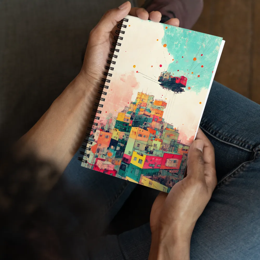 Whimsical Cityscape: A Surreal Journey | Spiral Notebook