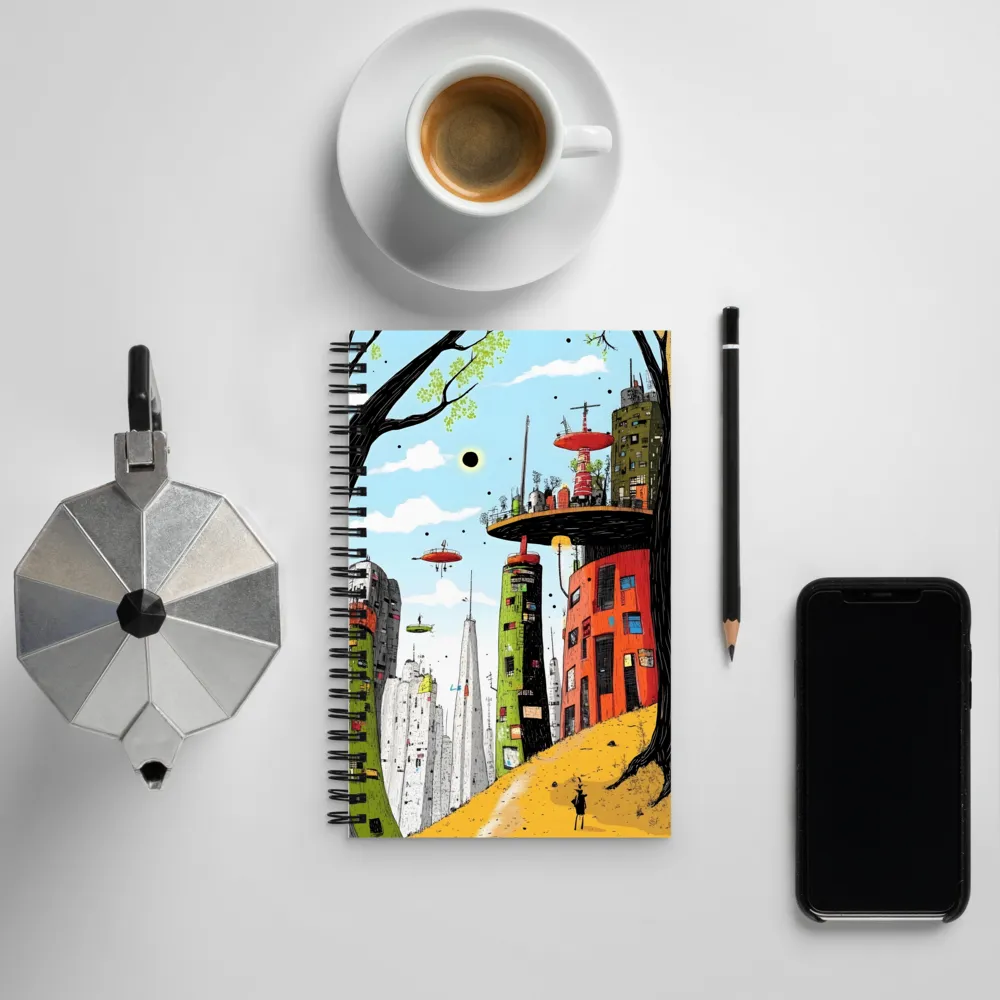 Futuristic Urban Dreamscape | Spiral Notebook