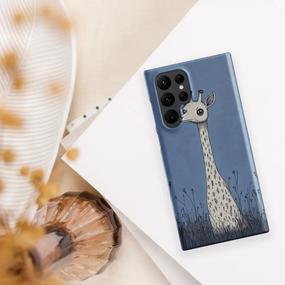Whimsical Giraffe in Blue
