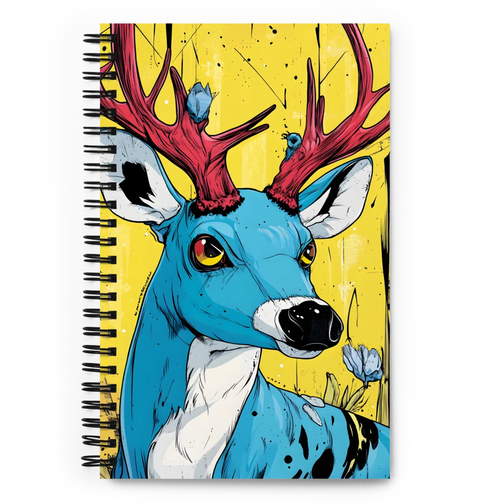 Vivid Antlers: A Modern Take on Nature | Spiral Notebook