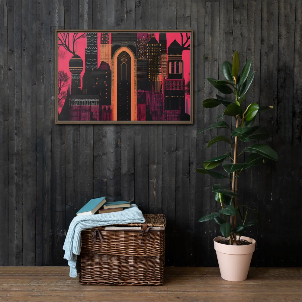 Urban Reverie | Canvas with Brown Frame | 24″×36″