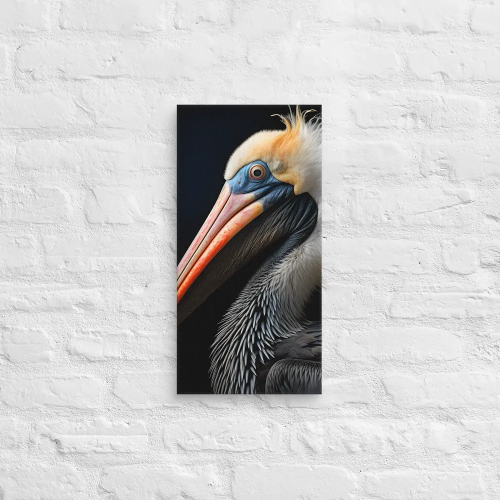 Majestic Portrait of a Pelican | Canvas | 10″×20″