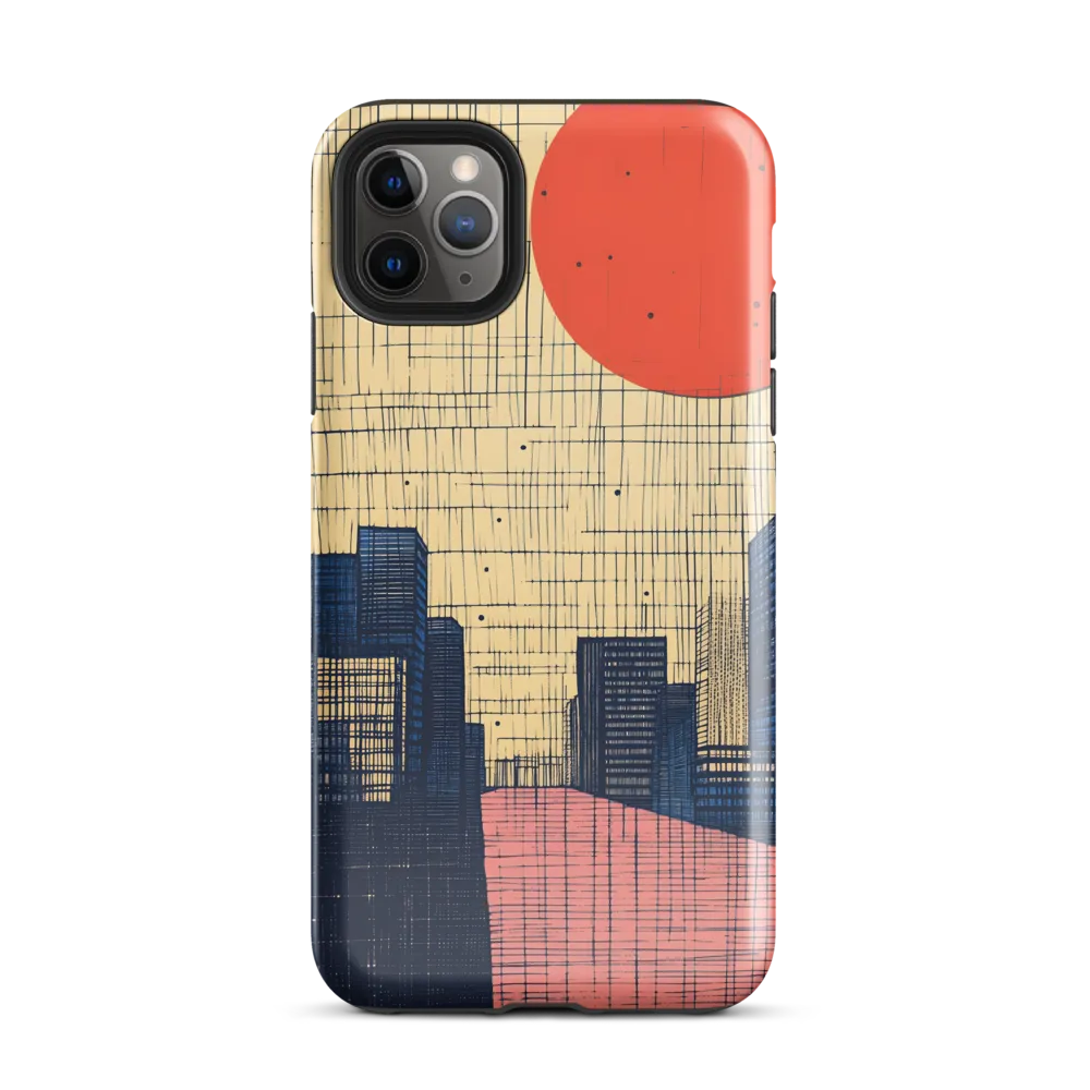 Urban Echoes: A Minimalist Cityscape | Phone Case |  11 Pro Max | Tough Case | Glossy