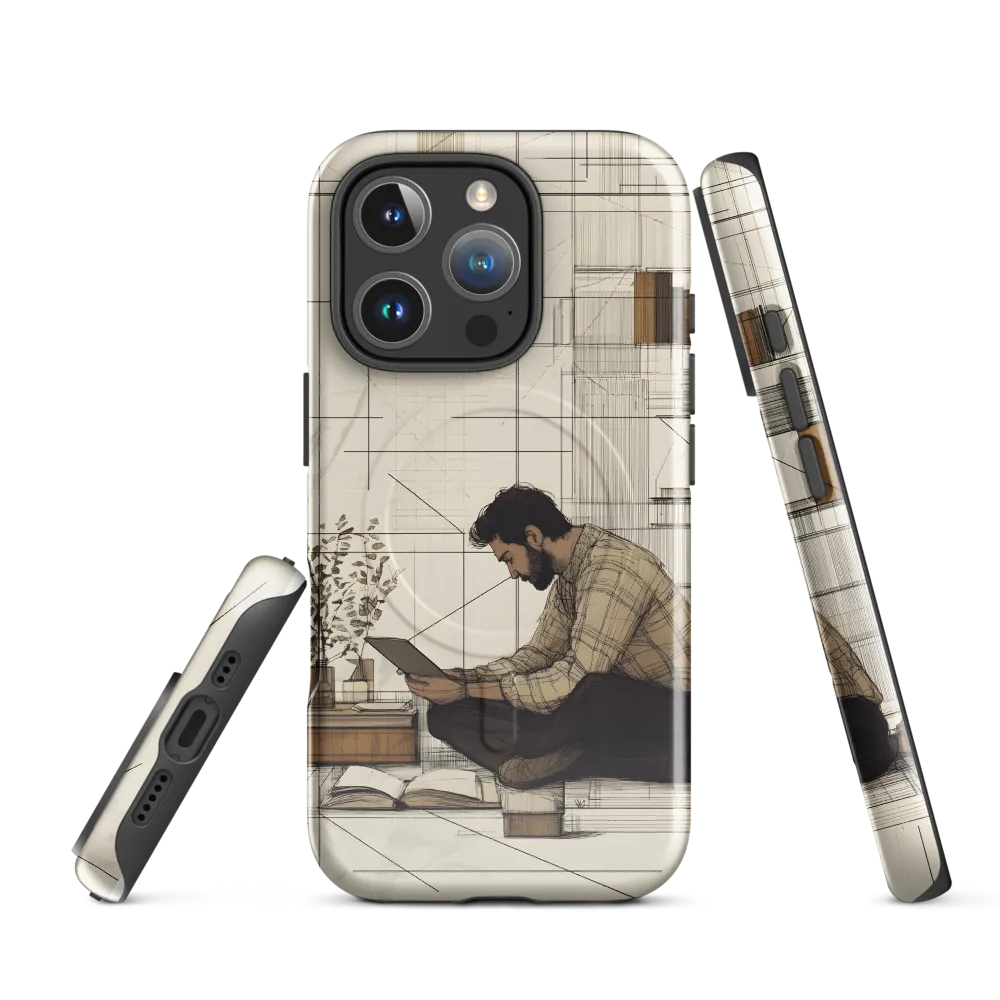 Quiet Reflections in Line | Phone Case |  16 Pro | MagSafe® Tough Case | Glossy