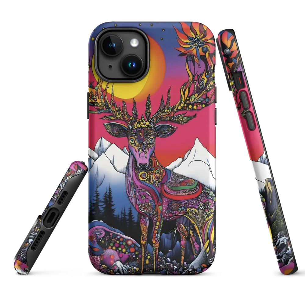 Mystical Majesty of the Psychedelic Deer | Phone Case |  15 Plus | Tough Case | Matte