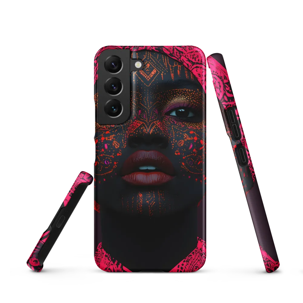 Neon Adornments: A Portrait of Cultural Expression | Phone Case |  S22 | Snap Case | Matte