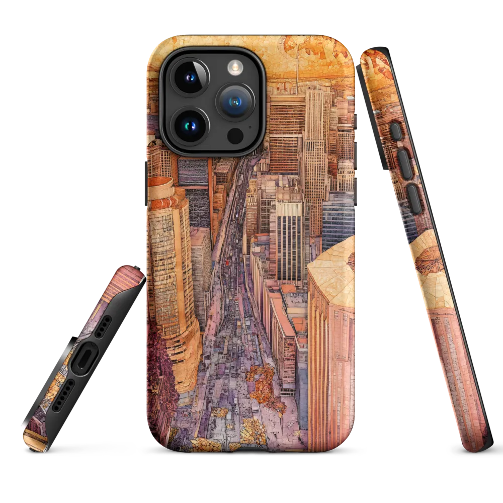 Mosaic Cityscape at Dusk