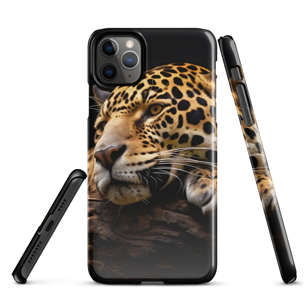 Tranquil Majesty: The Resting Leopard | Phone Case |  11 Pro Max | Snap Case | Glossy